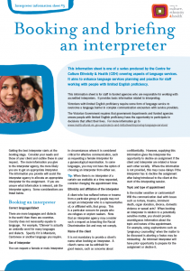 Booking and briefing an interpreter