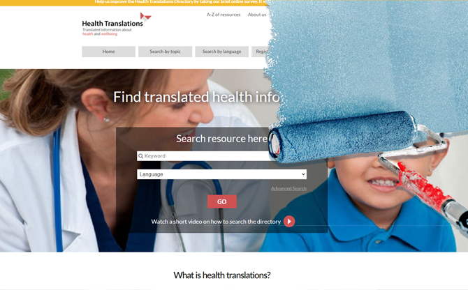 Health Translations website is improving